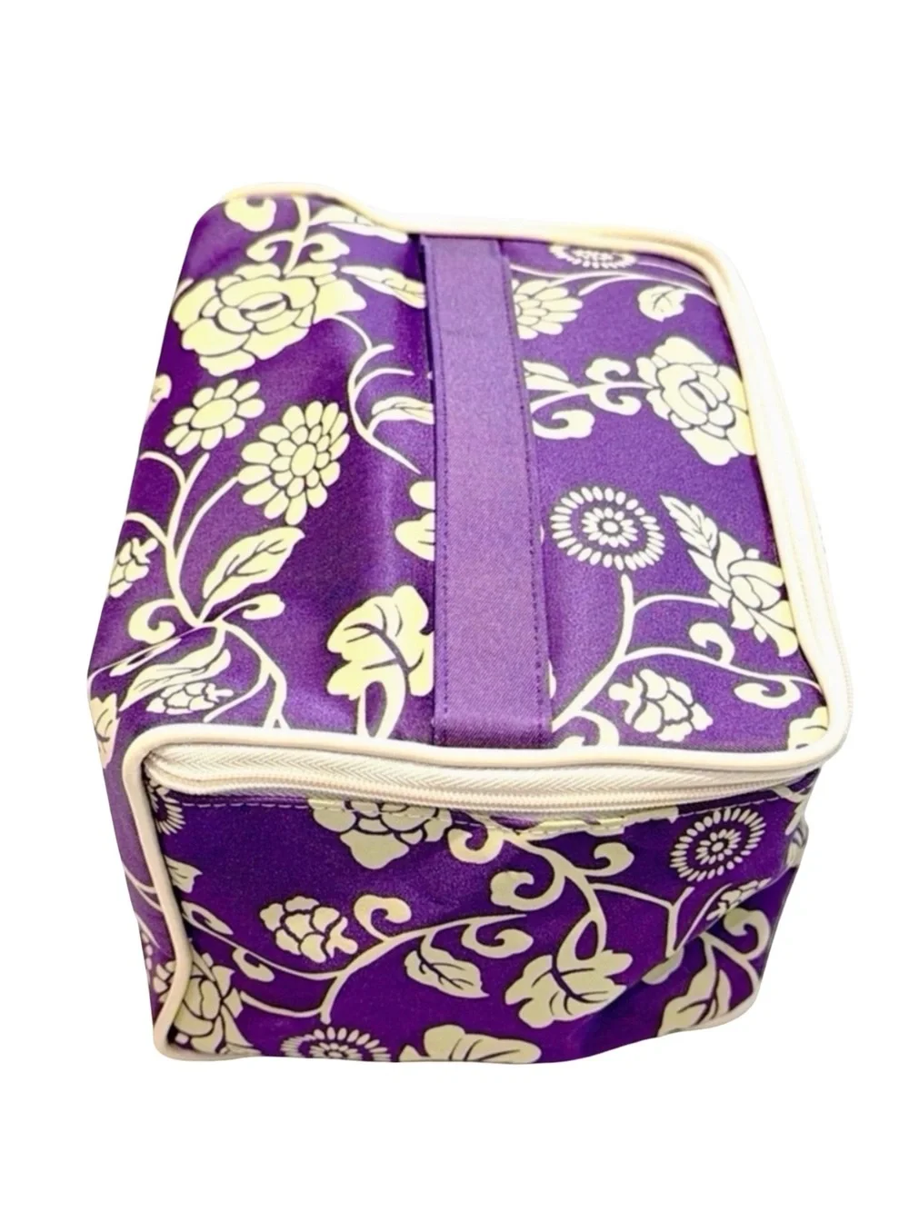 Clinique Purple Floral Cosmetic Travel Bag | Makeup Organizer | Floral | NWOT